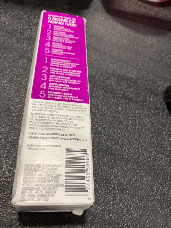 Photo 1 of AGE beautiful Permanent Hair Dye 4NV Dark Neutral Violet Brown - Cool Dark Brown Hair Color Cream with 100% Gray Coverage, Anti-Aging Biotin Formula for Thicker, Fuller Hair, Salon Quality