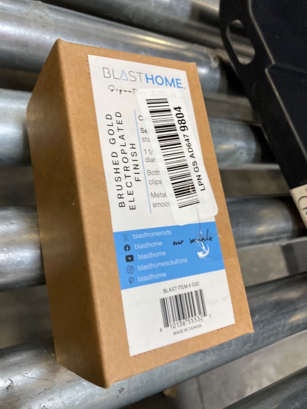 Photo 1 of BlastHome® Luxury Curtain Rings - Premium Metal with Quiet, Smooth, Removable Nylon Inserts - Pinhooks and Clips Included - 1 1/2" Inside Diameter - 9 Rings for One Standard Curtain - Brushed Gold