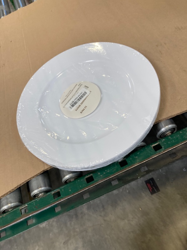 Photo 1 of ELEGANT DISPOSABLES 13'' Party Chargers Large Plates & Platters Great for Elegant Party's Weddings Tableware Great for Serving dish White Pack of 12
