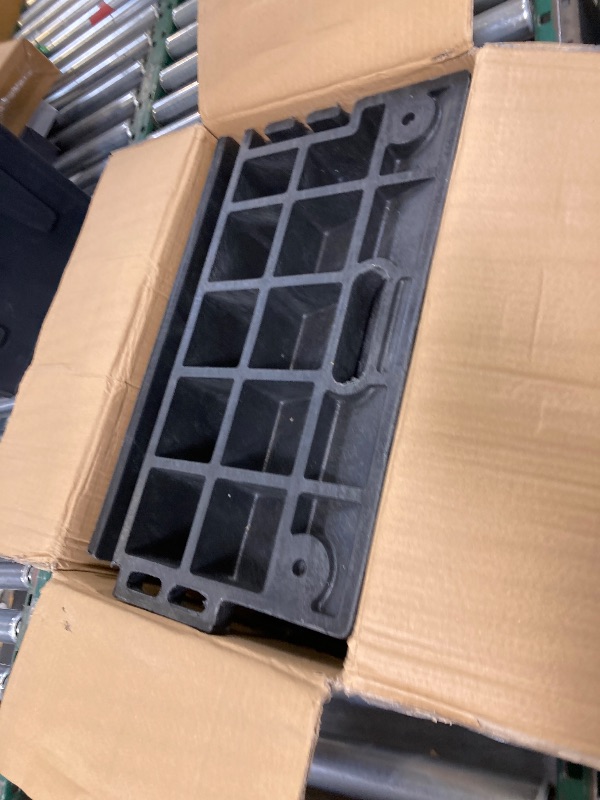 Photo 1 of 5.0" Rise Rubber Threshold ramp for Doorway/Cars, Step/Stair Rubber ramp with with Non-Slip Surface for wheelchairs/Curb/shed, 2200Pounds Load Capacity.