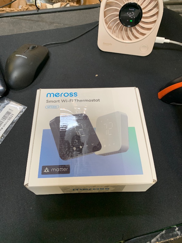 Photo 1 of meross Smart Thermostat for Home, WiFi Thermostat Works with Matter, Alexa, Apple Home, Google Assistant, App & Voice Control, 7x24h Scheduling, Energy Saving, C-Wire Required