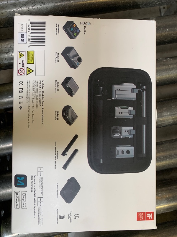 Photo 1 of HOZO M-Cube Pro Laser Measuring Tool Combo:4 Modules Build to Adapt, M-Tripod & M-Protection Case, Rechargeable Modular Laser Distance Meter with Bilateral Laser, Digital Scale Roller | Bluetooth App