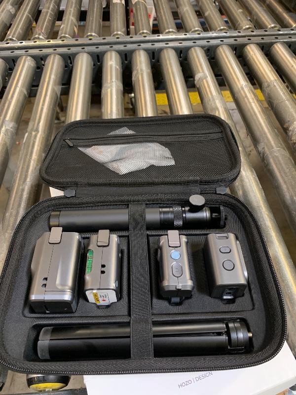 Photo 1 of HOZO M-Cube Pro Laser Measuring Tool Combo:4 Modules Build to Adapt, M-Tripod & M-Protection Case, Rechargeable Modular Laser Distance Meter with Bilateral Laser, Digital Scale Roller | Bluetooth App