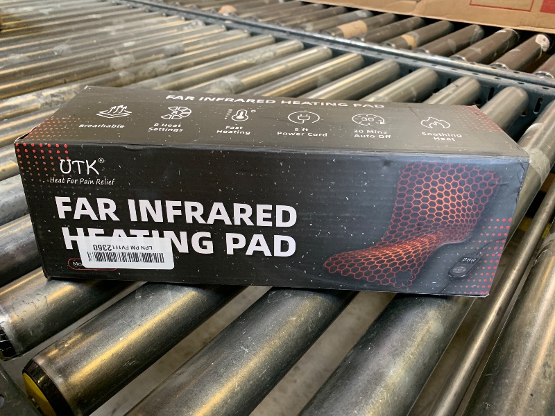 Photo 1 of UTK 30s Fast Heating Pad, 3X Deeper Pain Relief Far Infrared Heating Pad for Back & Cramps, 8 Heat Setting, 4H Auto Off, FSA-HSA Eligible, Adjustable Strap, Machine Washable, Women Men Gifts12 x 24"