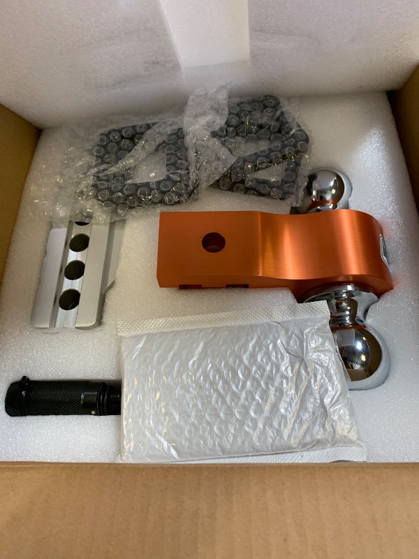 Photo 1 of Kohree Adjustable Trailer Hitch with Anti Rattle Hitch Clamp Fit 2 Inch Receiver, Dual Ball 2" and 2-5/16"(12,500 LBS GTW), 6" Drop & Rise Heavy Duty Aluminum Tow Hitch with 2 Locking Hitch Pin