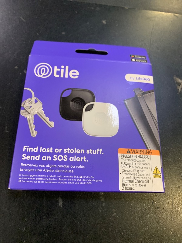 Photo 1 of Life360 Tile - Bluetooth Tracker, Keys Finder and Item Locator for Keys, Bags and More. Phone Finder. Both iOS and Android Compatible. 2-Pack (Black/White)