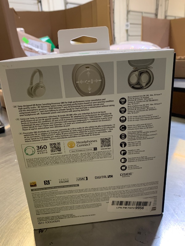 Photo 1 of Sony WH-1000XM4 Wireless Premium Noise Canceling Overhead Headphones with Mic for Phone-Call and Alexa Voice Control, Silver WH1000XM4