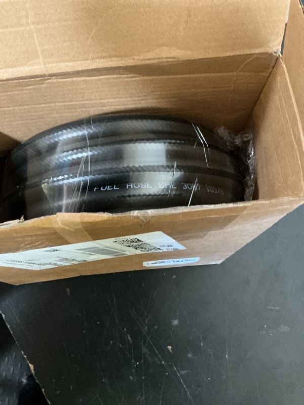 Photo 1 of 6AN Fuel Line Kit Push Lock, 3/8 Fuel Hose Line NBR Rubber SAE 30R7 25FT 300PSI, 6AN Hose with 14 Quick Connect Fittings and 14 Clamps