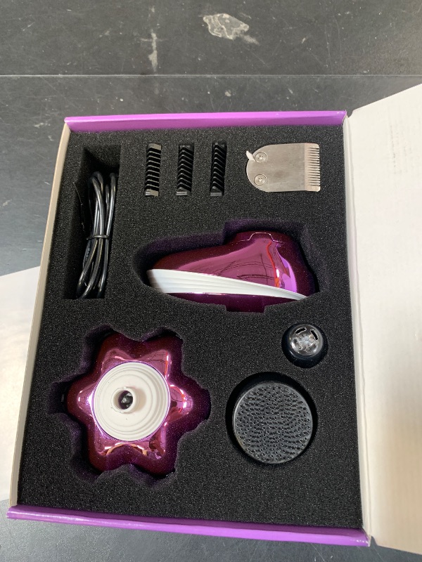 Photo 1 of 5-in-1 Electric Razors for Women, 7D Magnetic Heads Full Body Shaver, Waterproof Wet Dry Hair Remover with LED Display, Rechargeable Bikini Trimmer for Underarms, Face, Legs, Lips, Arms (Purple)