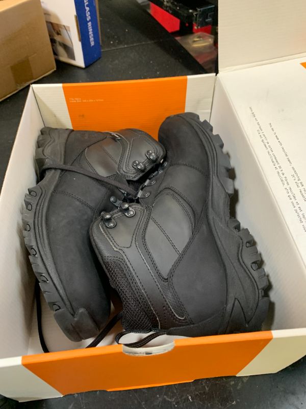 View 3 of Timberland Men's Mt. Maddsen Anti-Fatigue Hiking Wateproof Leather Hiking Boot, Black Full-Grain, 9.5 Medium