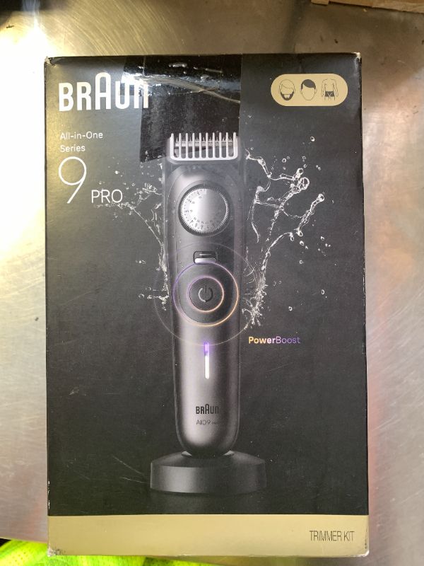 Photo 1 of Braun Series 9 PRO All-in-One Beard & Body Grooming Kit for Men, Cordless Trimmer, Hair Clippers & Shaver for Face, Hair & Body with Gillette Labs Razor, AIO 9555