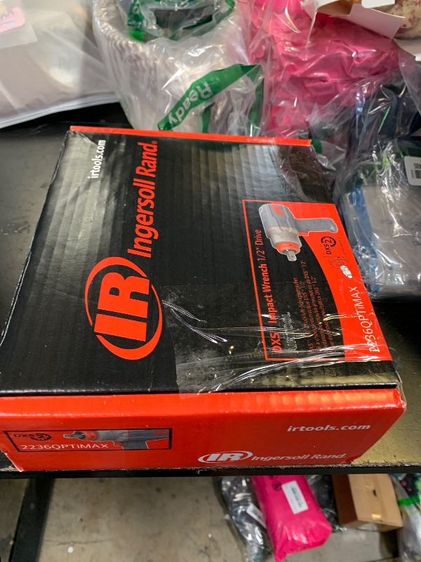 Photo 1 of Ingersoll Rand 2236QTIMAX-2 DXS2 1/2" Air Impact Wrench, 2" Extended Anvil, Quiet, 1500 ft-lb Torque, Titanium Hammercase, Friction Ring Retainer, Pistol, Interchangeable Anvil, Multi-functional Tool