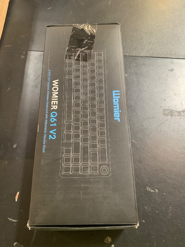 Photo 1 of Womier Wireless 60% Gaming Keyboard with Dedicated Knob, QMK/VIA Creamy Mechanical Keyboard, Tri-Mode Thocky Custom Jelly White Key Board, Hot Swappable Gasket Mount RGB for Win/Mac(Q61 V2)