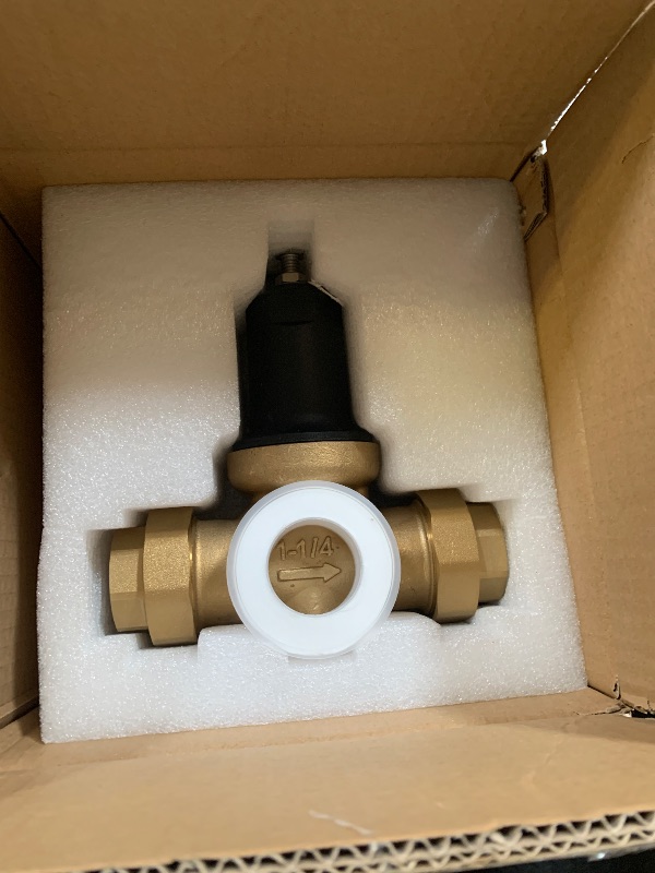 Photo 1 of 1-1/4 Inch 114-NR3XL Pressure Reducing Valve with Stainless Steel Screen,2 gaskets,Dual Union NPT Connections,Brass Water Pressure Regulator Compatible with Zurn for House/Commercial Water Supply