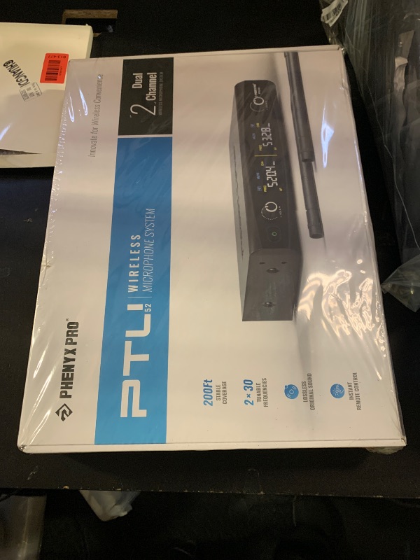 Photo 1 of Phenyx Pro Wireless Microphone System, Metal Wireless Mic Set, Handheld Cordless Dynamic Microphones for Singing, Karaoke, Church, 2x30 UHF Tunable Frequencies,200 ft Range (PTU-52-2H)