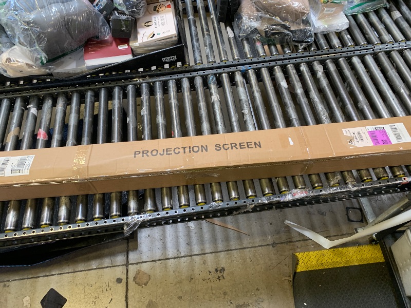 Photo 1 of LIHONG Screen 80 inch 16:9 Manual Floor Rising Pull Up Projector Screen Portable Indoor & Outdoor 4K HD Matte White for Long Standard Projection Fast Setup for Home Theater Movies,Classroom,Office