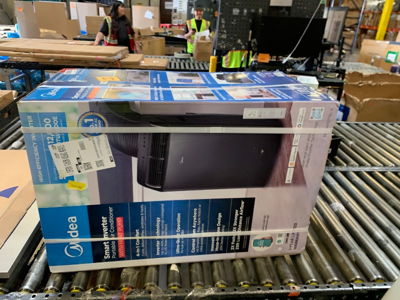 Photo 1 of Midea Duo 14,000 BTU (12,000 BTU SACC) High Efficiency Inverter Ultra Quiet Portable Air Conditioner, with Heat up to 550 Sq. Ft., Works with Alexa/Google Assistant, with Remote Control & Window Kit