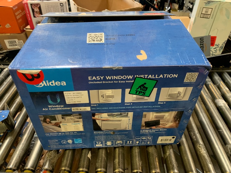 Photo 1 of Midea 8,000 BTU U Shaped Smart Inverter Window Air Conditioner - Cools 350 Sq Ft, Ultra Quiet with Open Window Flexibility - Alexa/Google Assistant Compatible - 37% Energy Savings, Remote (Updated)