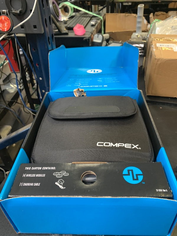 Photo 1 of Compex Wireless USA 2.0 Muscle Stimulator w/TENS Bundle Kit: Muscle Stimulation Machine, with Snap Electrodes,Programs, Wireless PODs etc, Black