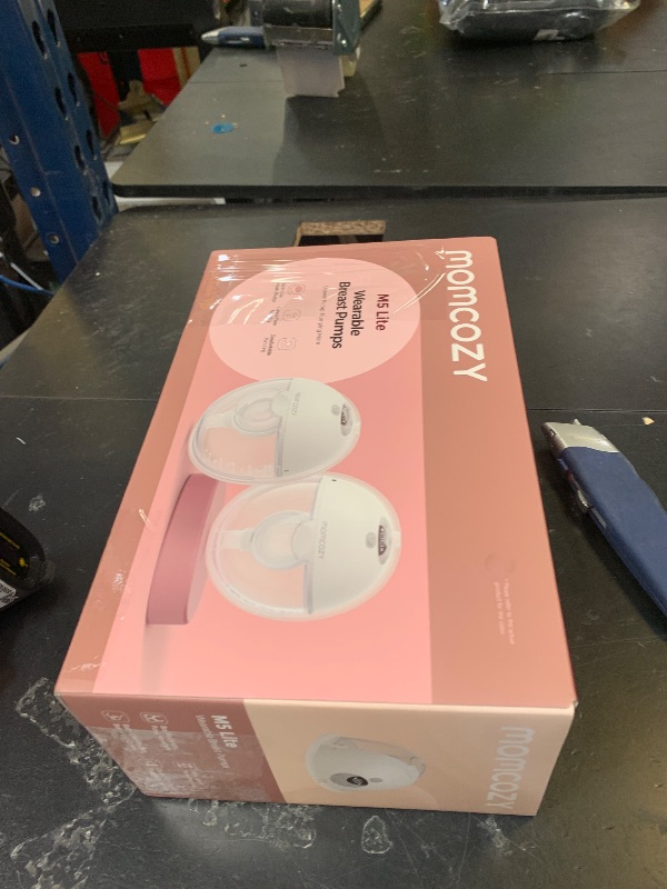 View 3 of Momcozy M5 Lite Hands-Free Wearable Breast Pump, DoubleFit Flange for Baby-Like Comfort, 3 Modes & 9 Suction Levels, No Flange Insert or Hard Carry Case, 24mm, 2-Pack, Cozy Red