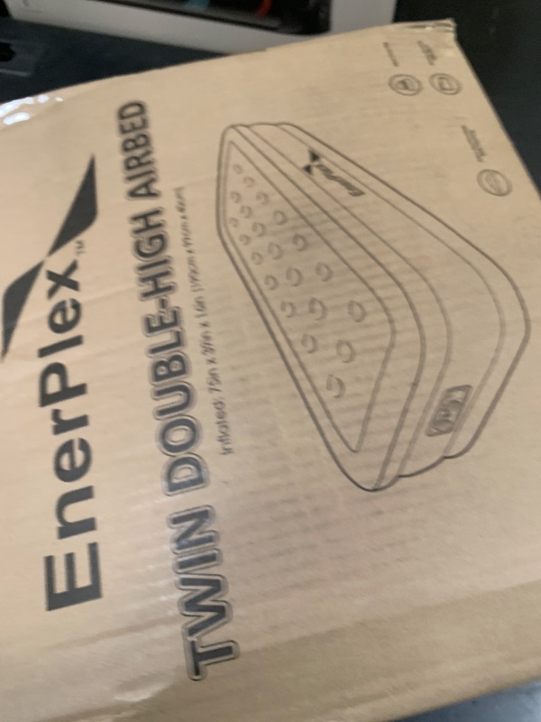 Photo 1 of EnerPlex Twin Air Mattress with Built-in Pump - 16 Inch Double Height Inflatable Mattress for Camping, Home & Portable Travel - Durable Blow Up Bed with Dual Pump - Easy to Inflate/Quick Set Up?