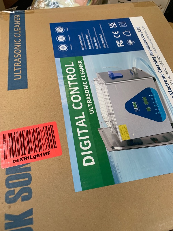 View 2 of DK SONIC Ultrasonic Cleaner 6L,180W Industrial Ultrasonic Parts Cleaner with Heater&Timer, Digital Control&Basket, Multiple Functions for Motorcycle Engines,Carburetors, Chains
