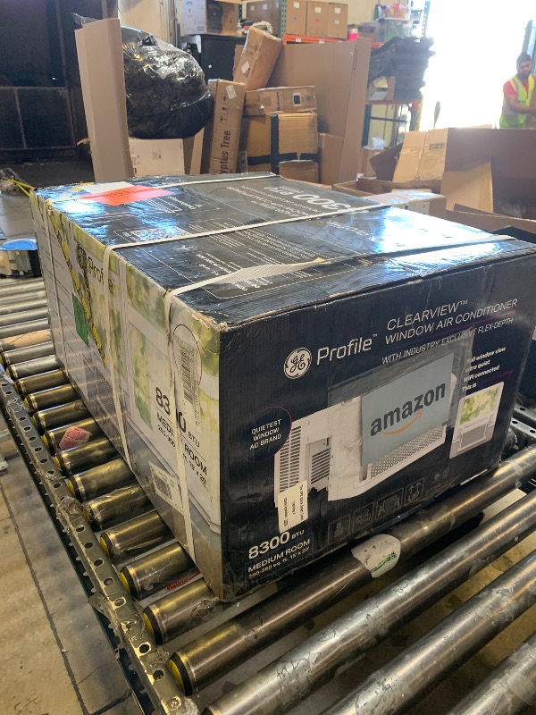 Photo 1 of GE Profile ClearView Window Air Conditioner Unit, 8,300 BTU, U-Shaped Adjustable Depth, Energy Efficient Cooling up to 350 sq ft., Ultra Quiet, SMART Home Capable, Includes Remote, White