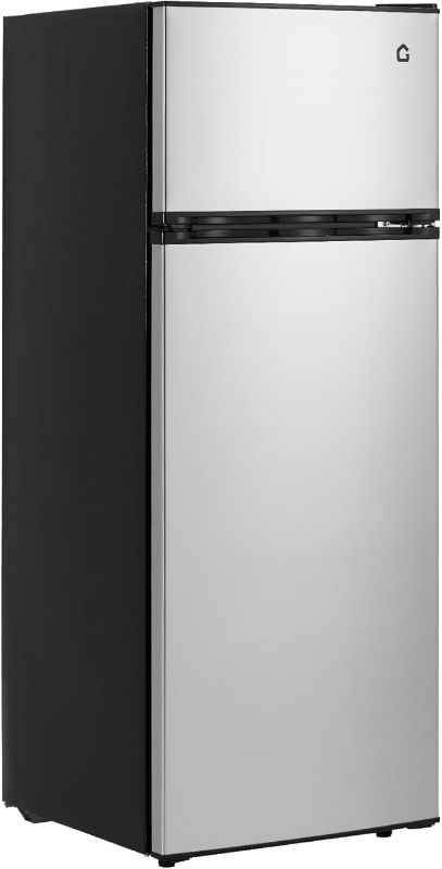 Photo 1 of IDEALHOUSE 7.5 Cu.ft Refrigerator with Freezer, 2-Door Compact Fridge, Adjustable 7-Setting Temperature, Large Capacity for Food Storage and Beverage Cooling, Dorm, Office, Kitchen Use