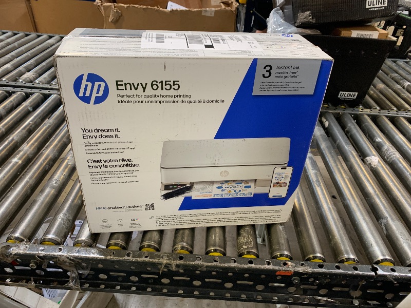 Photo 1 of HP Envy 6155 Wireless All-in-One Color Inkjet Printer, Print, Scan, Copy, Duplex Printing Best-for-Home, 3 Month Trial of Instant Ink Included, AI-Capable (C2WR7A) Portobello