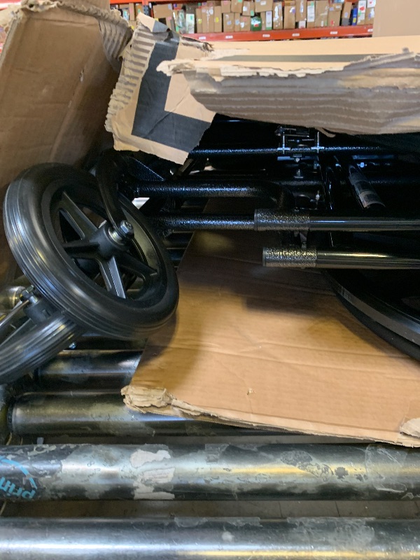 Photo 1 of Medline Reclining Wheelchair, Desk-Length Arms and Elevating Leg Rests, 20" x 18" Seat (W x D)