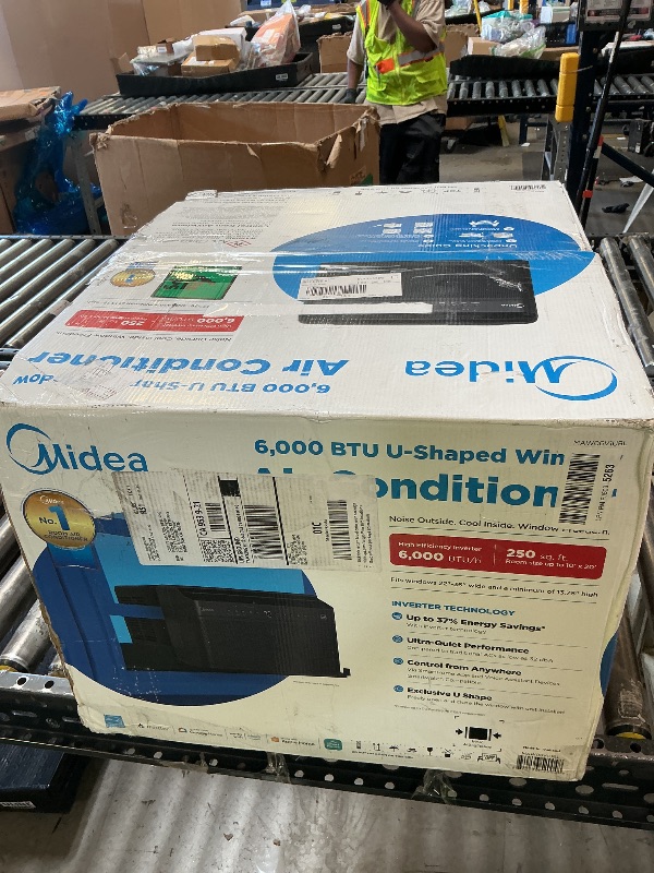 Photo 1 of JET BLACK LIMITED EDITION Midea U Shaped Window Air Conditioner for Bedroom – 6000 BTU, Smart Control, Inverter Technology – Room Darkening Side Vents – Ultra Quiet Innovative Window-Friendly Design