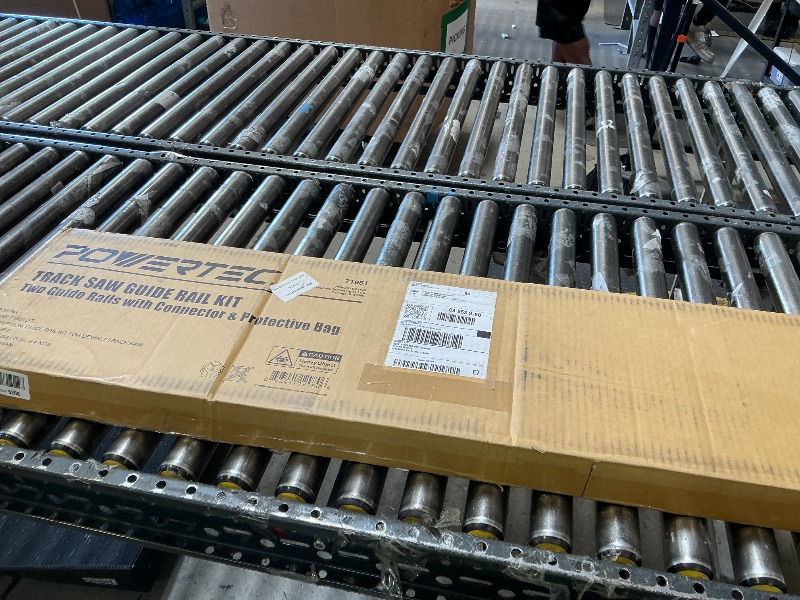 Photo 1 of POWERTEC 110" Track Saw Guide Rail Connector Set with Protective Bag for DeWalt Track Saws | Includes 2x55" Aluminum Extruded Guide Rails and (1) Guide Rail Connector for Woodworking Projects (71961)