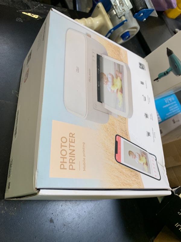 Photo 1 of iDPRT 4x6 Photo Printer, CP4100 Instant Photo Printer for iPhone & Android with 108 Sheets & 2 Cartridges, Wireless Portable Picture Printer, 300DPi Thermal Dye Sublimation, Beige
