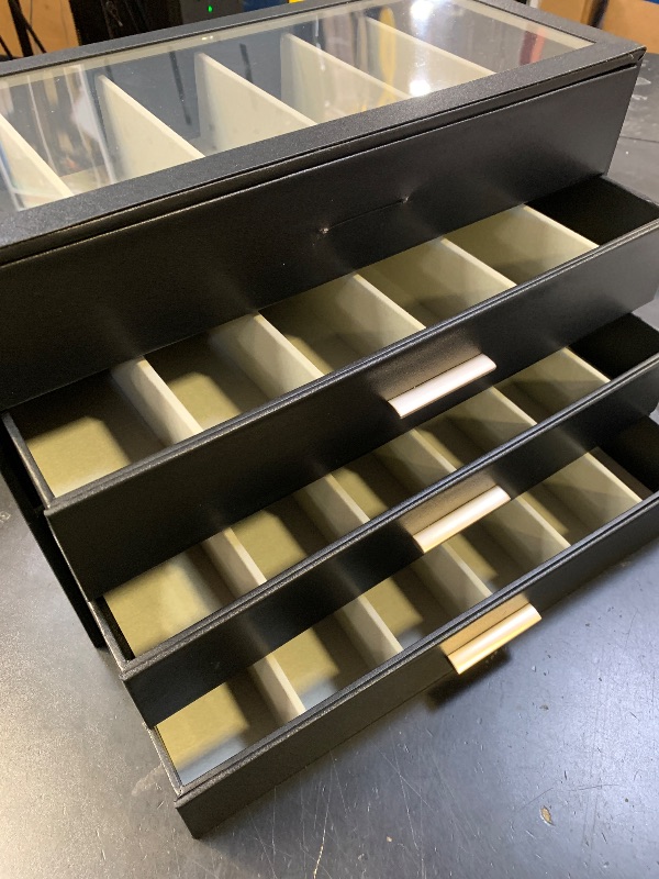 Photo 1 of Jewelry storage box black gold