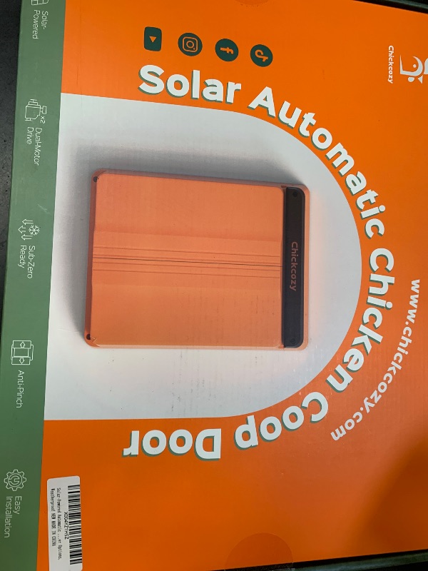 Photo 1 of Solar-Powered Automatic Chicken Coop Door, Dual Motor Coop Door with Light Sensor, Timer & Manual Mode, Chicken Opener with Anti-Pinch System, Detachable Controller, Dual Power Options, Weatherproof