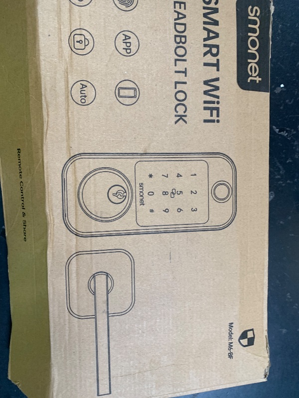 Photo 1 of SMONET Smart Lock WiFi Keyless Door Lock with Handle Set – Fingerprint Smart Lock, Bluetooth Keypad Deadbolt, Remote Control via App & Alexa, Auto Lock, Code & Fob for Front Door,Gray