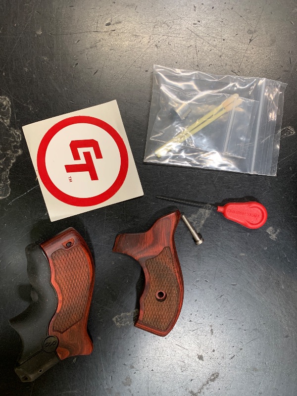 View 2 of Crimson Trace LG-952 Rosewood Master Series Laser Sight with Instinctive Activation for Kimber K6S Revolver, Defensive Shooting and Competition