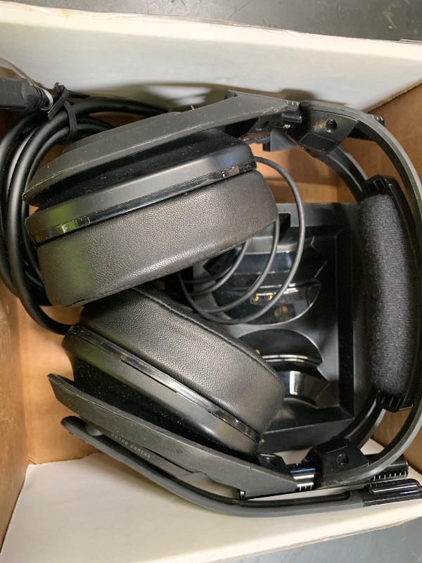 Photo 1 of ASTRO Gaming A50 Wireless Headset with Base Station Gen 4, USB Radio Frequency, Unidirectional Microphone Headphones, Compatible with PS4, PS5, PC Windows, Mac, Black (Renewed)