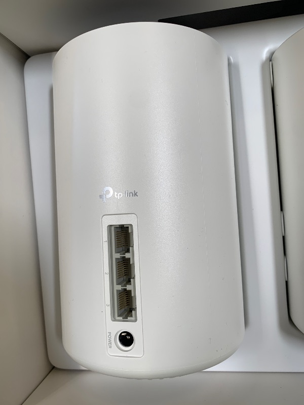 Photo 1 of TP-Link Deco XE75 AXE5400 Tri-Band WiFi 6E Mesh System - Covers up to 5500 Sq.Ft, Replaces WiFi Router and Extender, AI-Driven Mesh, 6GHz Band, 2-Pack