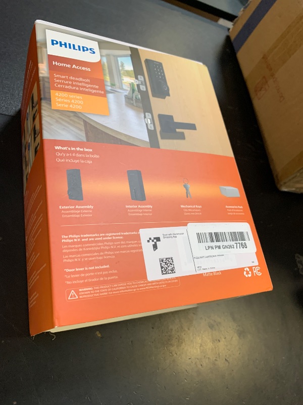 Photo 1 of Philips Wi-Fi Door Lock, WiFi Smart Lock Keyless Entry Deadbolt for Front Door, Compatible with Alexa & Google Assistant, Remote Control, Built-in WiFi, APP Fingerprint Passcode Unlock, Auto Locking