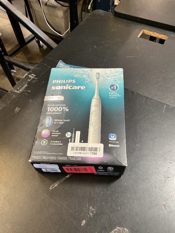 Photo 1 of Philips Sonicare 6500 Series Electric Toothbrush - Next-Generation Sonicare Technology, Pressure Sensor, 9 Brushing Settings, SmarTimer, BrushPacer, 21-Day Runtime, Travel Case, White, HX7410/10
