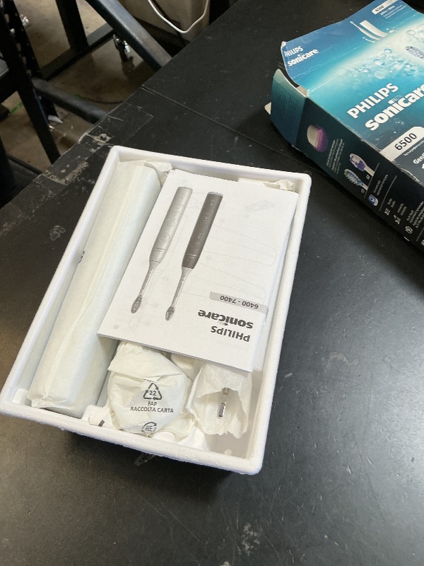 Photo 1 of Philips Sonicare 6500 Series Electric Toothbrush - Next-Generation Sonicare Technology, Pressure Sensor, 9 Brushing Settings, SmarTimer, BrushPacer, 21-Day Runtime, Travel Case, White, HX7410/10