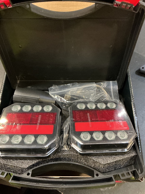 Photo 1 of LAMPEASE Wireless Trailer Lights Magnetic, New Rechargeable LED Trailer Light Kit with Brake Lights, Turn Signals and Reverse Lights for Towing Truck Camper RV Boat