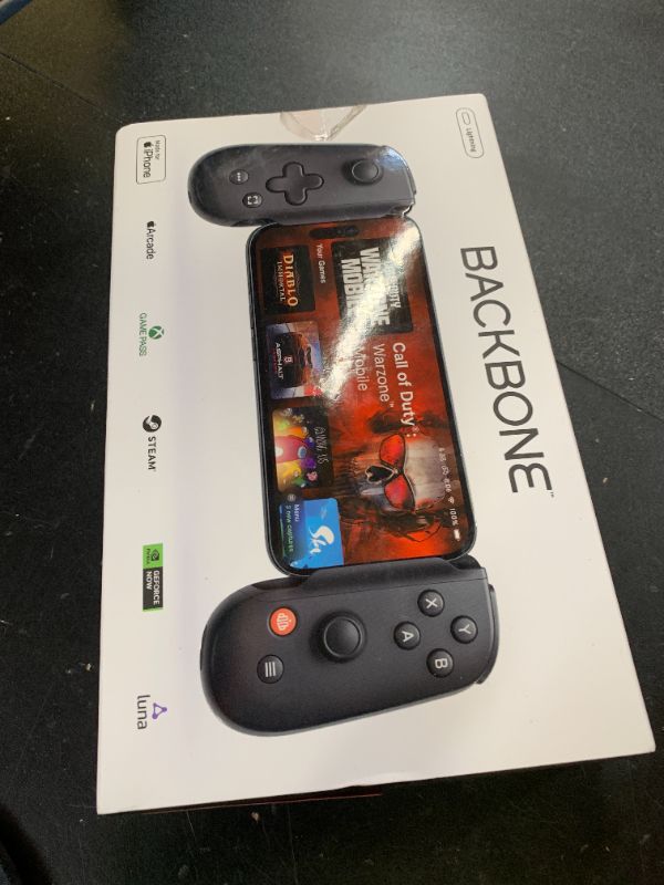 Photo 1 of BACKBONE One Mobile Gaming Controller for iPhone 14 & Older (Lightning) 2nd Gen, Phone Controller, Play Xbox, PlayStation, PC, App Games & More