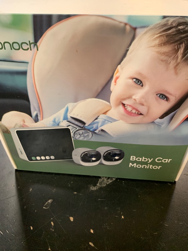 Photo 1 of bonoch 5" 1440P Baby Car Camera for 2 Kids - 360° Rotating Adjustable Wide View Dual Cameras, Split Screen Night Vision, Easy Setup Car Seat Monitor, USB Powered with Charger, Shower Gift for Parents