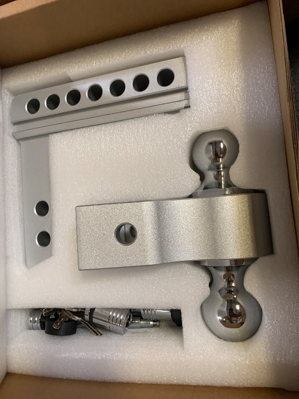 Photo 1 of LWCH Adjustable Trailer Hitch, Fit 2 Inch Receiver, 12,500 LBS GTW, Heavy Duty Aluminium Drop Hitch with 2" & 2-5/16" Chrome Plated Steel Ball Mounts for Trucks, 6 Inch Drop/Rise, 2 Anti-Theft Pins