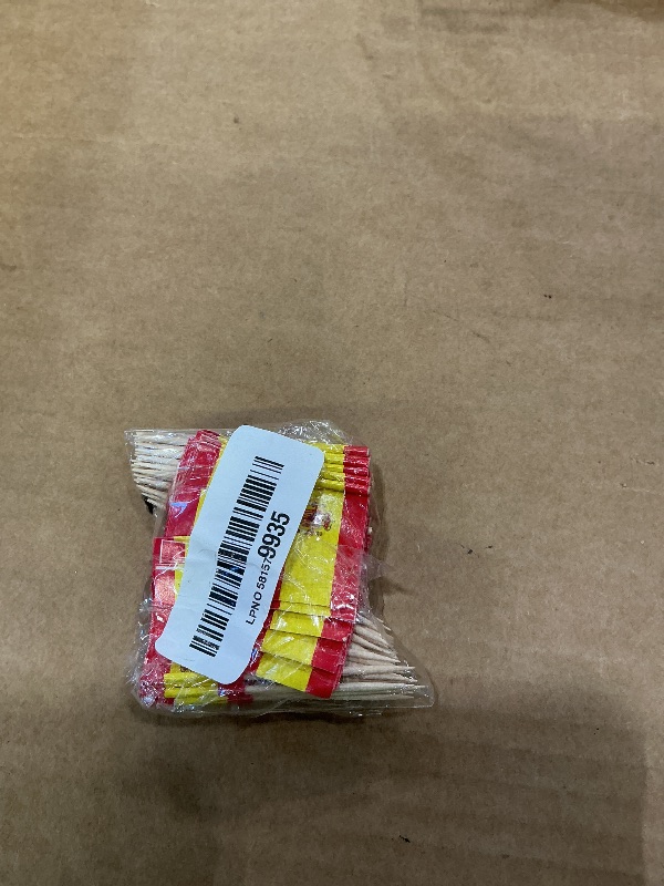 Photo 1 of 100 Pack Spain Toothpick Flags, Small Mini Spanish Flag Toothpicks Cocktail Picks with Wooden Sticks, Cupcake Toppers for Food Party Decoration Celebration and Events