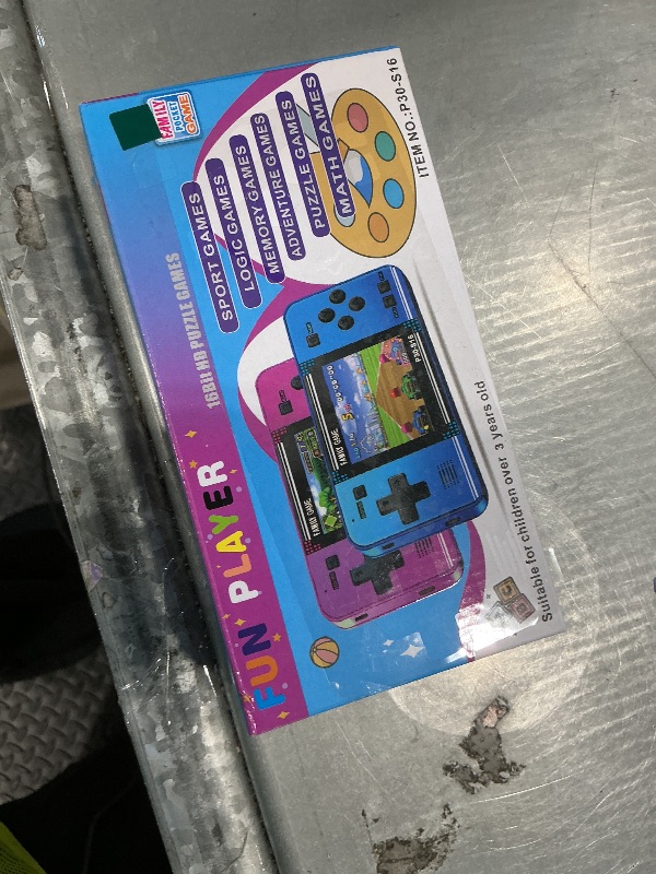 Photo 1 of [SCREEN IS BROKEN/BLACKED OUT] Handheld Game for Kids -Preloaded 220 Retro Video Games, Portable Gaming Player with Rechargeable Battery 3.0" LCD Screen, Mini Arcade Electronic Toy Gifts for Boys Girls (Blue)