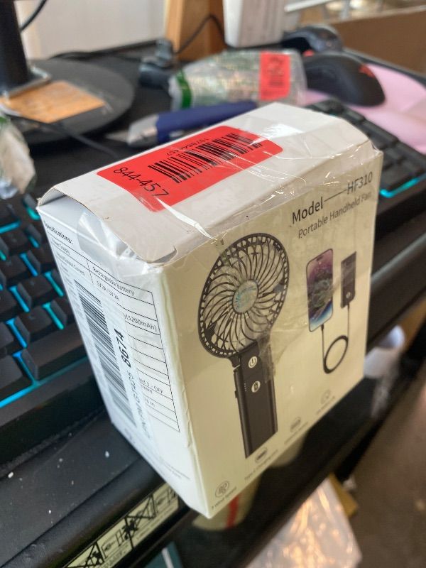 Photo 1 of [just the fan] HandFan 5200mAh Portable Handheld Fan, Personal Hand Held Fan USB Rechargeable, 180° Foldable,3 Speeds Strong Airflow Cooling Fan for Travel/Outdoors/Beach/Concerts/Disney/Games/Picnics/Park (Black)