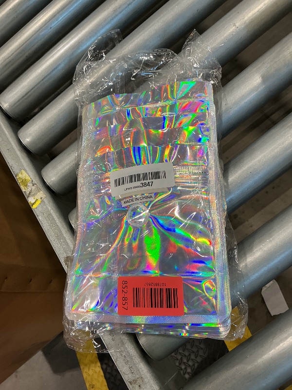 Photo 1 of **STOCK PHOTO SIMILAR NOT EXACT. ITEM IS NOT SEE THROUGH *** 25 Count 8oz Heat Seal Coffee Bag with Valve Stand up Zipper Pouch Holographic Coffee Bags with Air Release Valve High Barrier Side Zip Lock Coffee Bean Storage Bag Resealable Bags (Silver)
